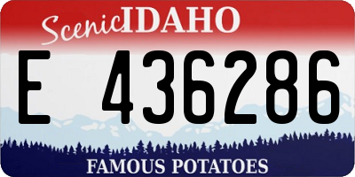 ID license plate E436286