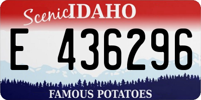 ID license plate E436296