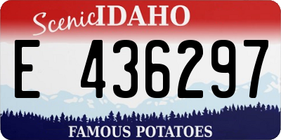 ID license plate E436297