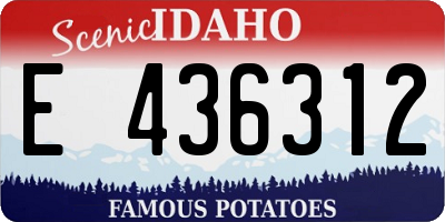 ID license plate E436312