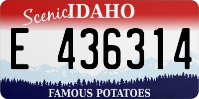 ID license plate E436314