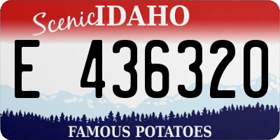 ID license plate E436320