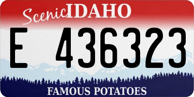 ID license plate E436323
