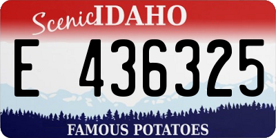 ID license plate E436325