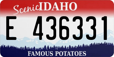 ID license plate E436331