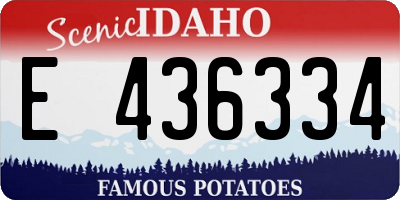 ID license plate E436334