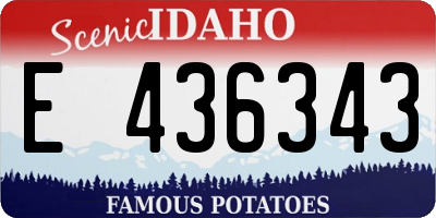 ID license plate E436343