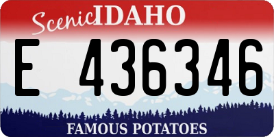 ID license plate E436346