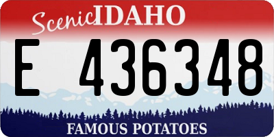 ID license plate E436348