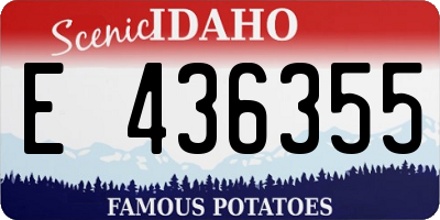 ID license plate E436355