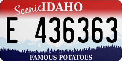 ID license plate E436363