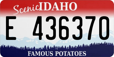 ID license plate E436370