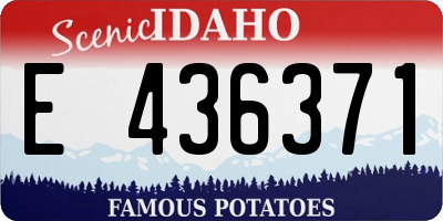 ID license plate E436371