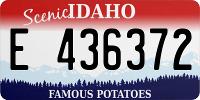 ID license plate E436372