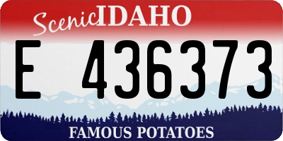 ID license plate E436373