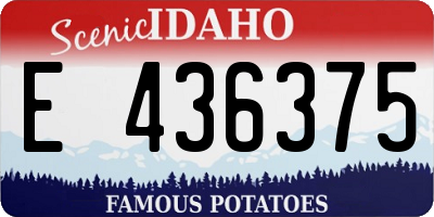 ID license plate E436375