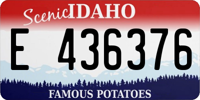 ID license plate E436376