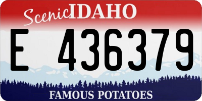 ID license plate E436379