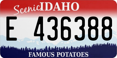 ID license plate E436388