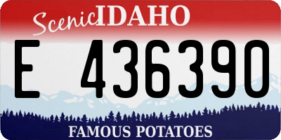 ID license plate E436390