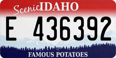 ID license plate E436392