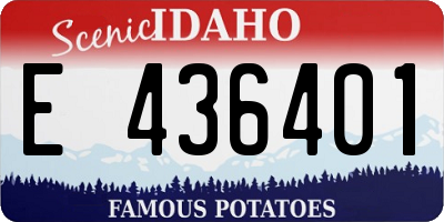ID license plate E436401