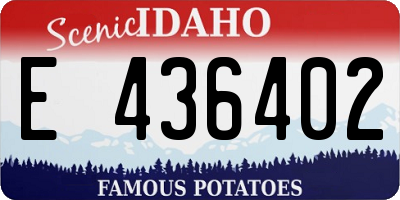 ID license plate E436402