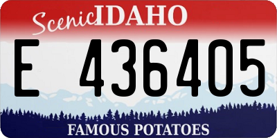 ID license plate E436405