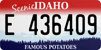 ID license plate E436409