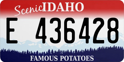 ID license plate E436428