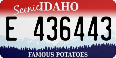 ID license plate E436443