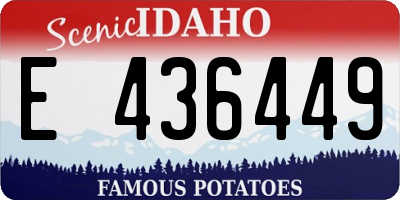 ID license plate E436449