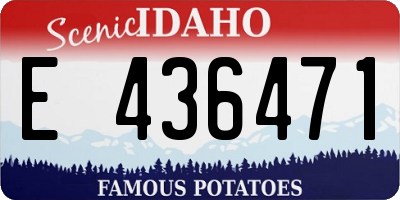 ID license plate E436471