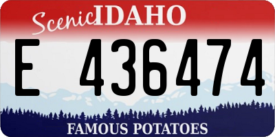 ID license plate E436474
