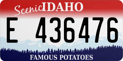 ID license plate E436476