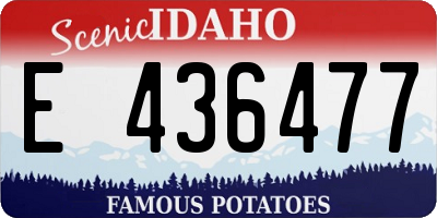 ID license plate E436477
