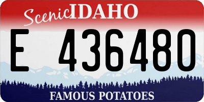 ID license plate E436480