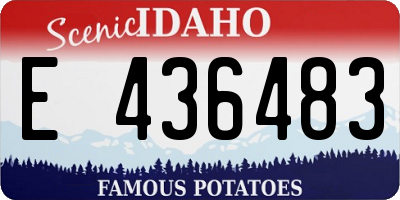 ID license plate E436483