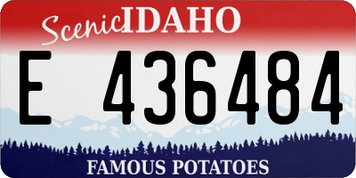 ID license plate E436484