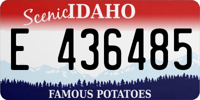 ID license plate E436485