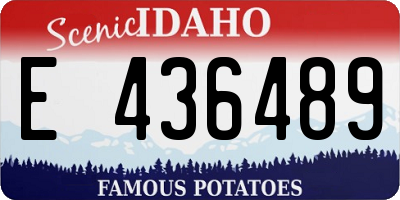 ID license plate E436489