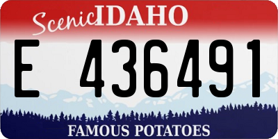 ID license plate E436491