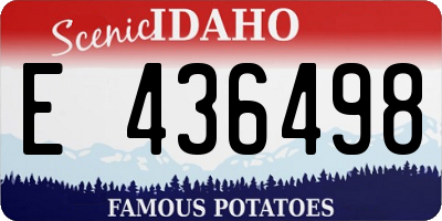 ID license plate E436498