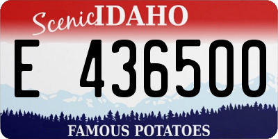 ID license plate E436500