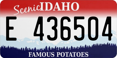ID license plate E436504