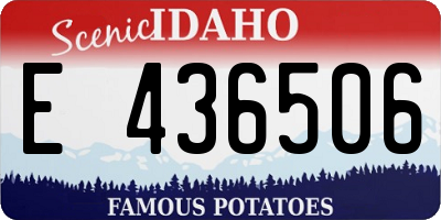 ID license plate E436506