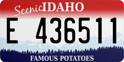 ID license plate E436511