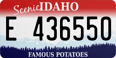 ID license plate E436550