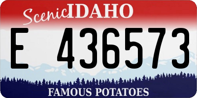 ID license plate E436573