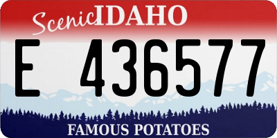 ID license plate E436577